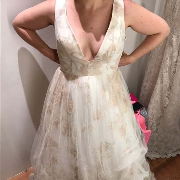 Bhldn Ivy & Aster Lily Floral Bridal Dress/ Gown - Picture 4 of 8